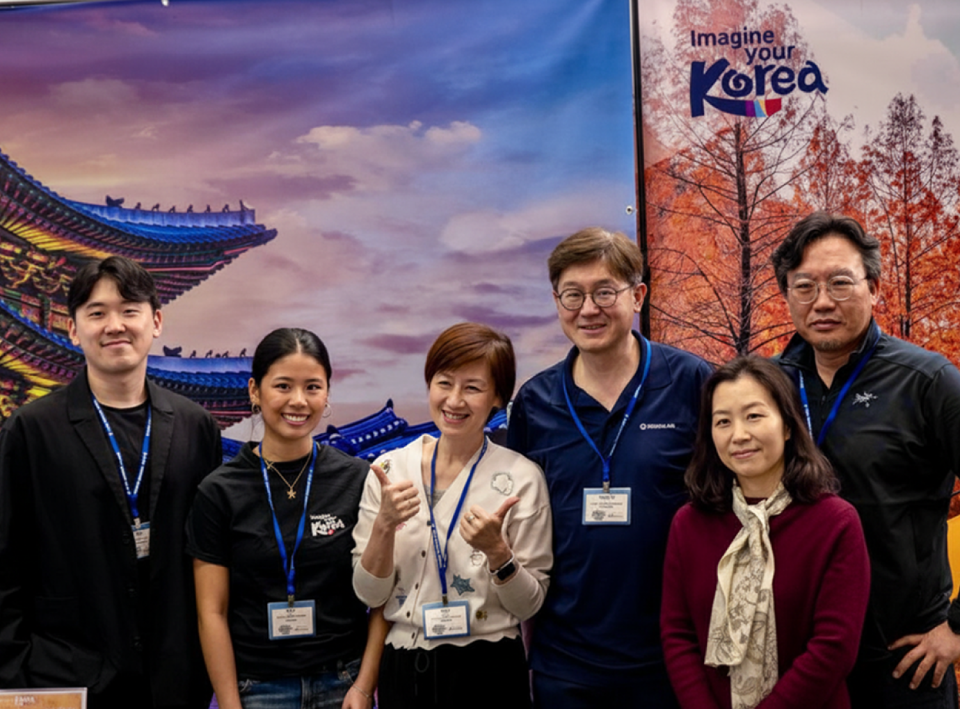 Bigtent CEO Kevin with KTO and Korean Air Representatives at the Outdoor Adventure and Travel Show