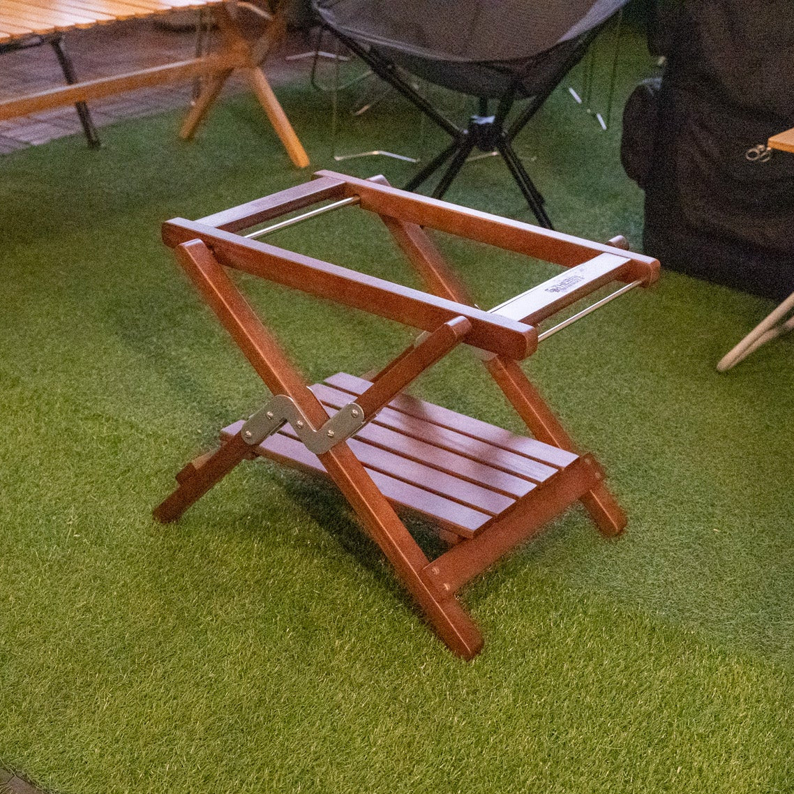 One Burner Hardwood Table