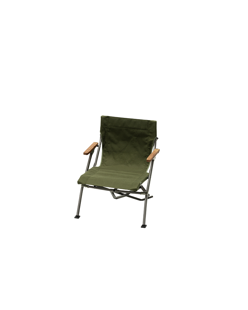 Chaise de plage basse de luxe en vert foncé