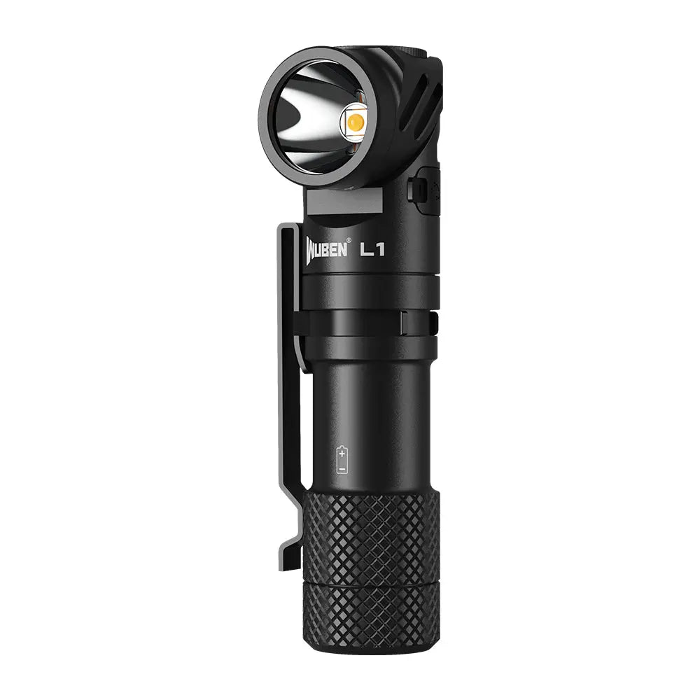 L1 2000 Lumens Flashlight - Dual Light Sources Flashlight with 180° Rotating Head - WubenLight