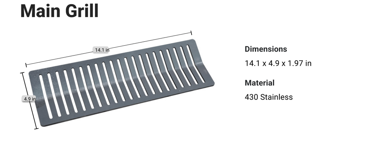 Main Grill Demension