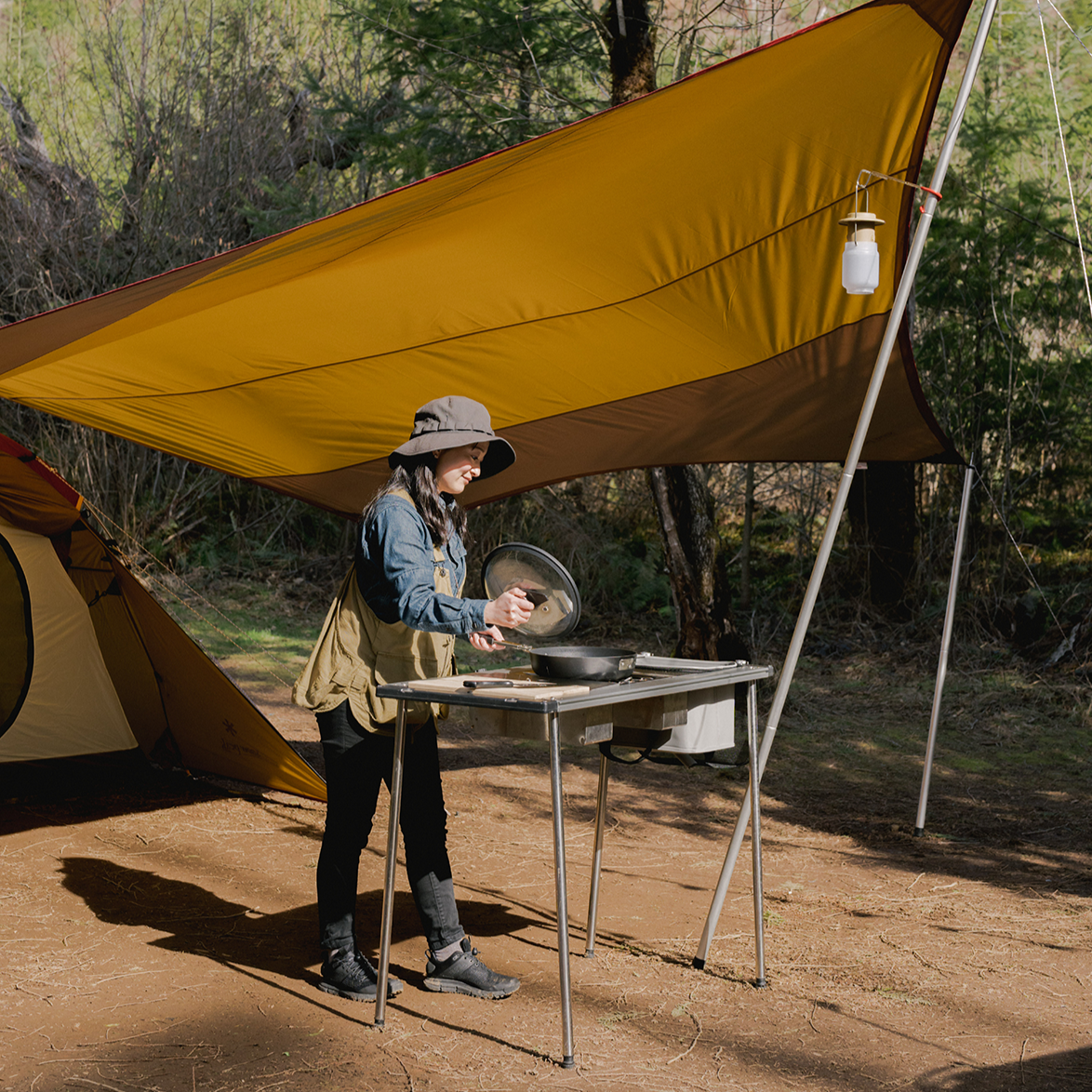 Ensemble de cuisine de camping pour table de barbecue en fer