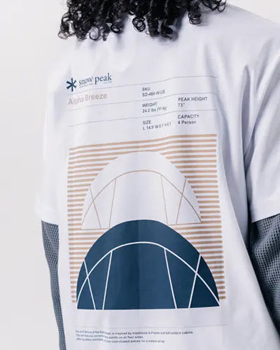 Alpha Breeze Typography T-Shirt - Snow Peak