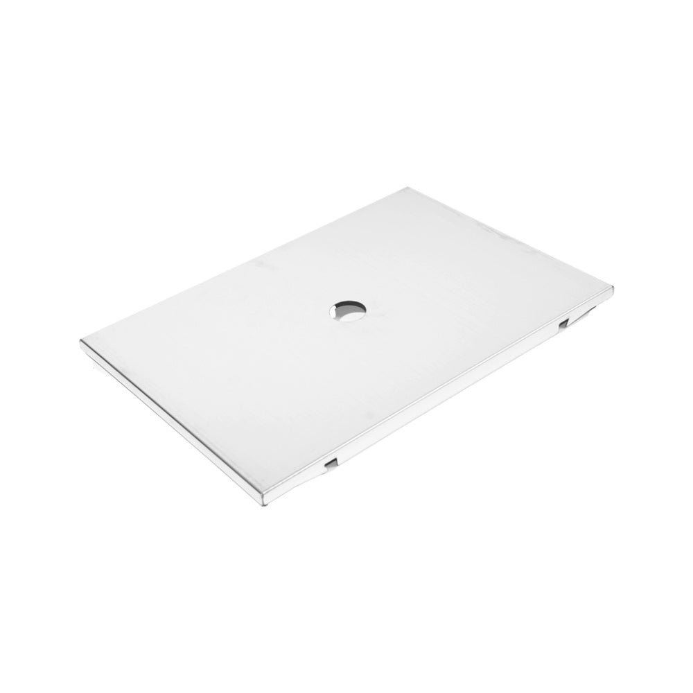 1 Unit Biloc IGT table top plate on white, with the centre finger hole.