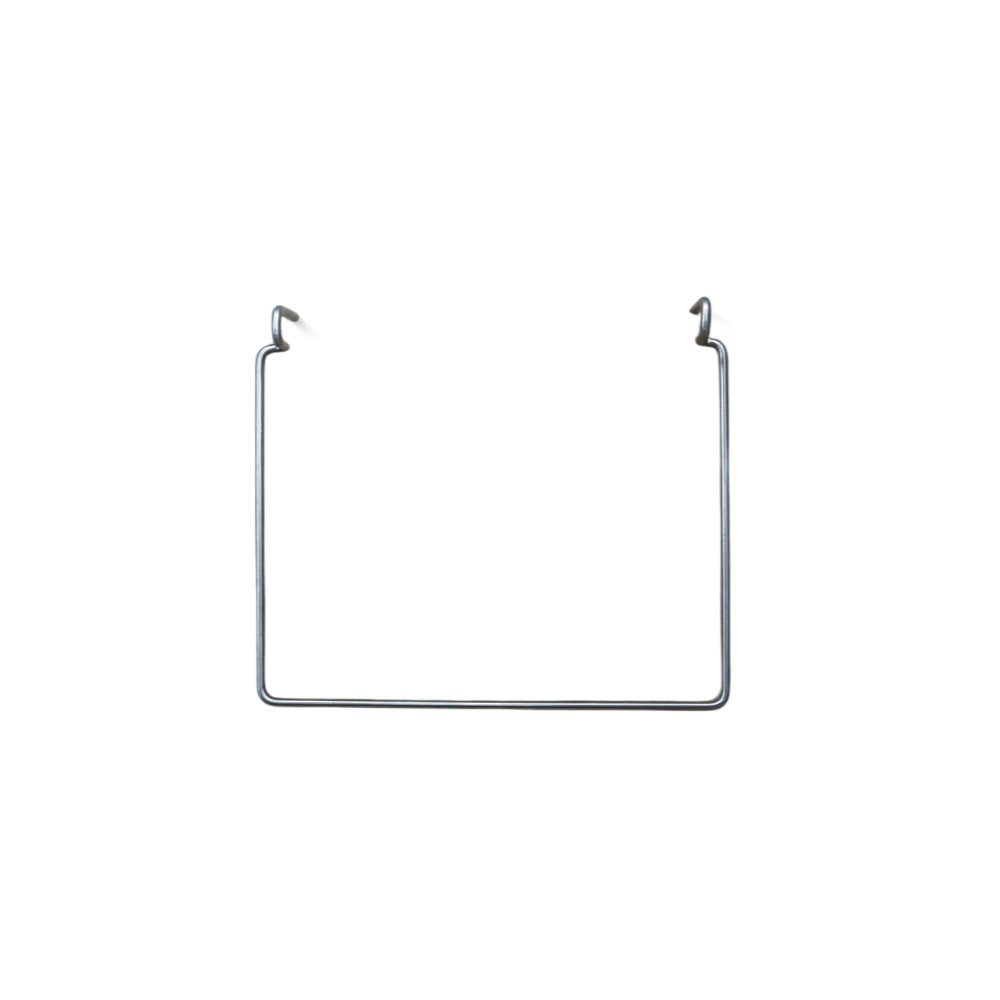 Half Unit Biloc IGT side hanger on white, bent from 304 stainless round bar.