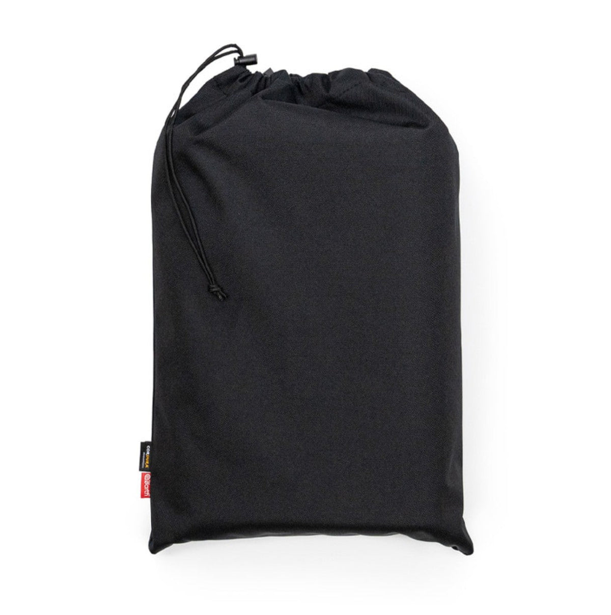 Black drawstring storage pouch