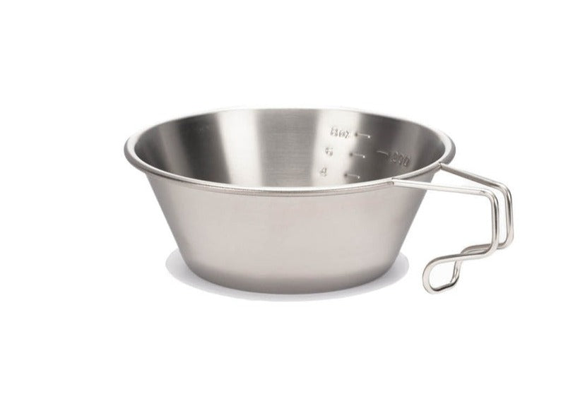 Snow Peak Titanium Backpackers Cup top side view