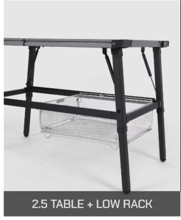 BUENOFE IGT Mesh Tray 1.5 configuration two: 2.5 IGT table with a low rack underneath
