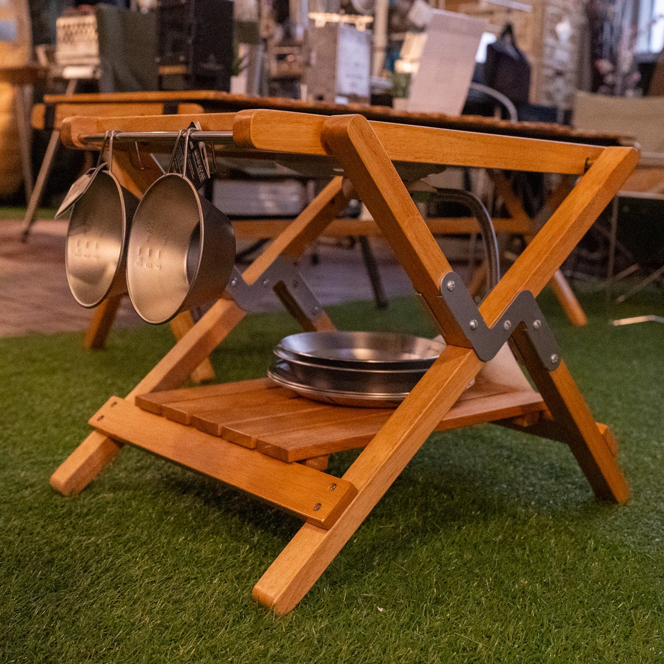One Burner Hardwood Table