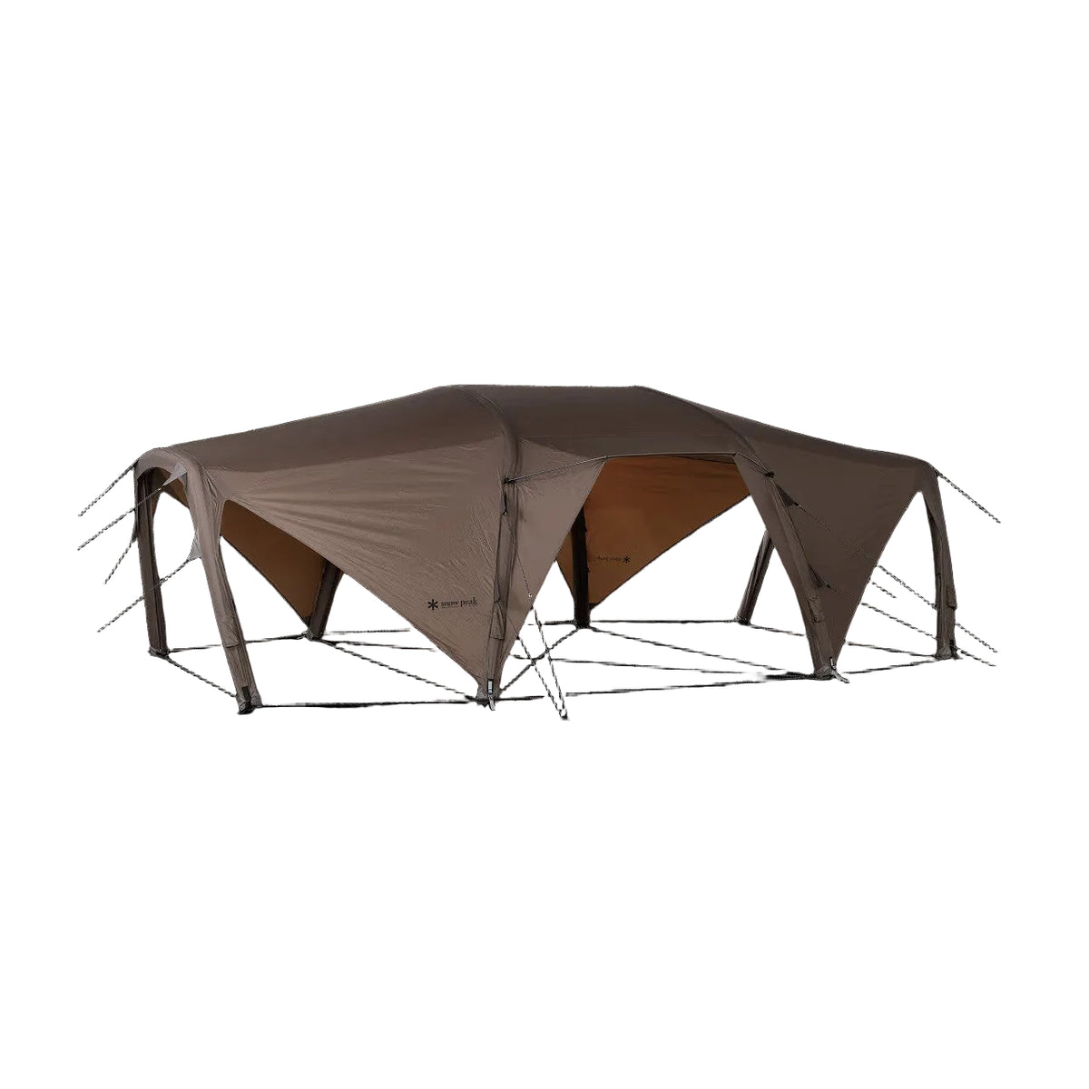 Aero Cumulus Shell, Brown, full pitch with guylines out