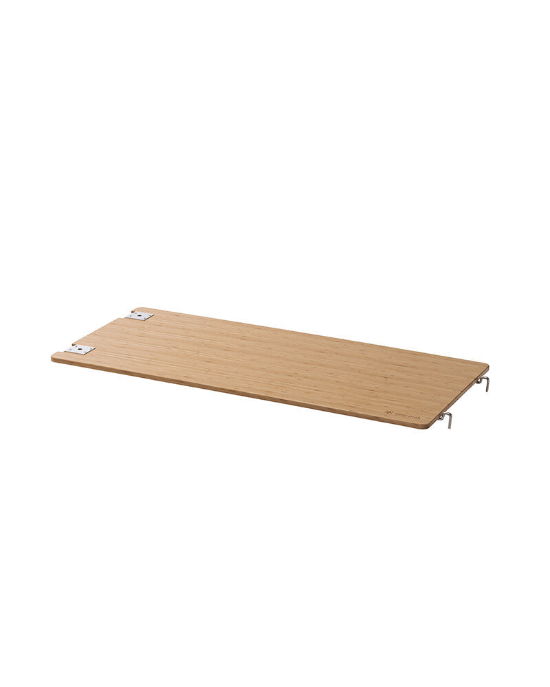 Bamboo IGT Table - Light, Long, three-quarter view showing the attached rail joints