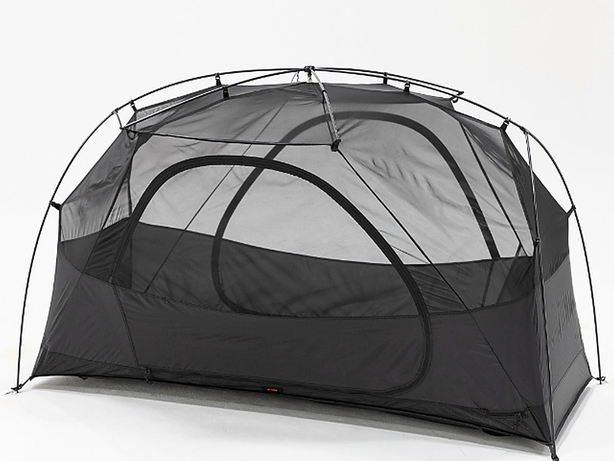 Half-mesh inner tent showing the breathable upper panels