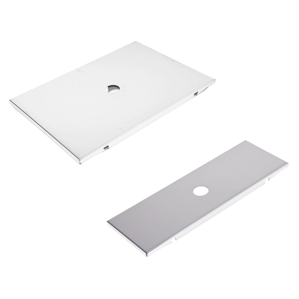 Biloc IGT table top plate in 1 Unit and Half Unit, shown together on white.