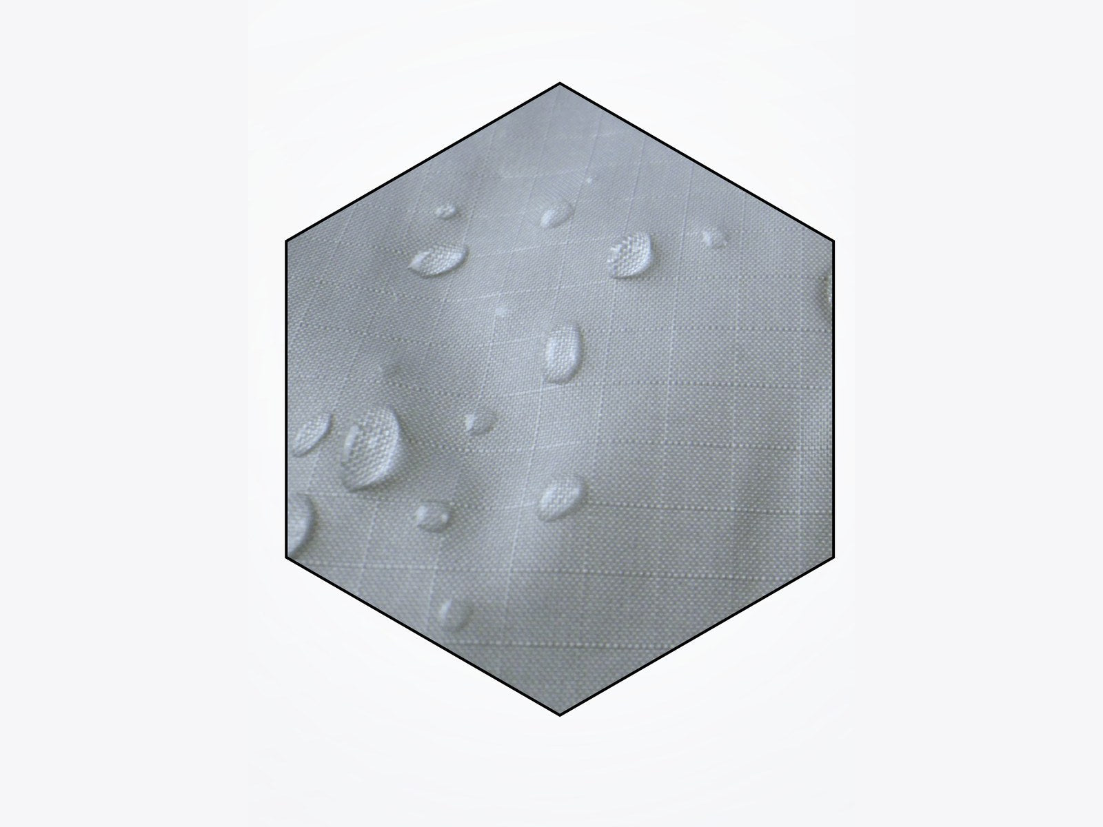 Water beading on C0 PFAS-free water-repellent ripstop nylon shell