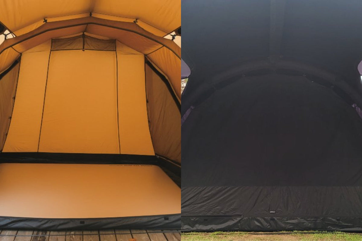 Comparison view of T/C cotton and nylon inner tent variants