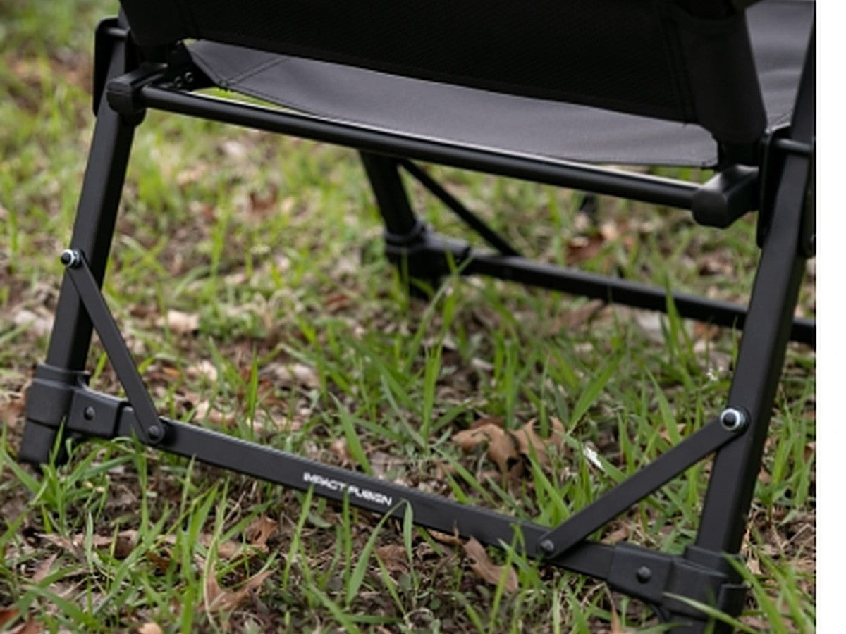 Side profile of the low camp chair