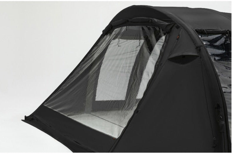 Full accessory kit laid out showing TPU window and upright poles included