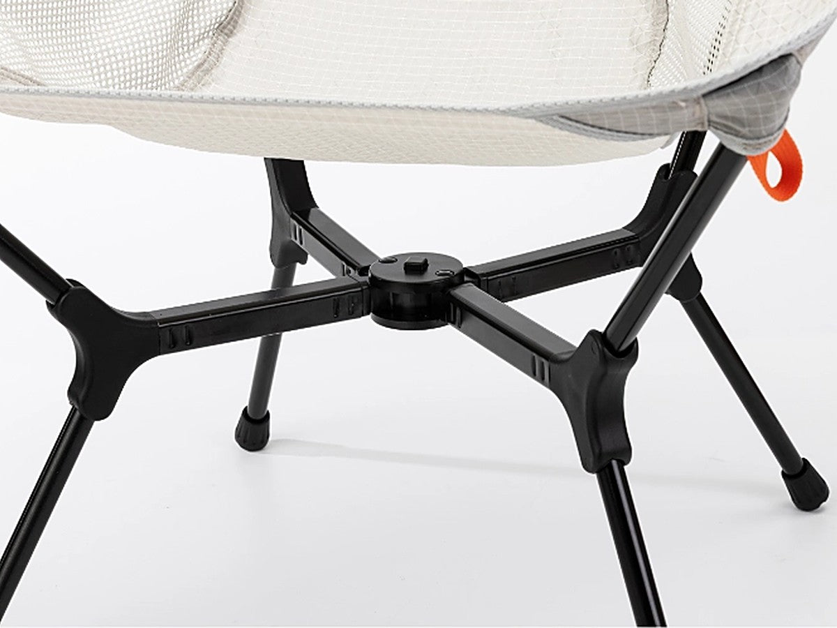 Black 7075 duralumin chair frame close-up
