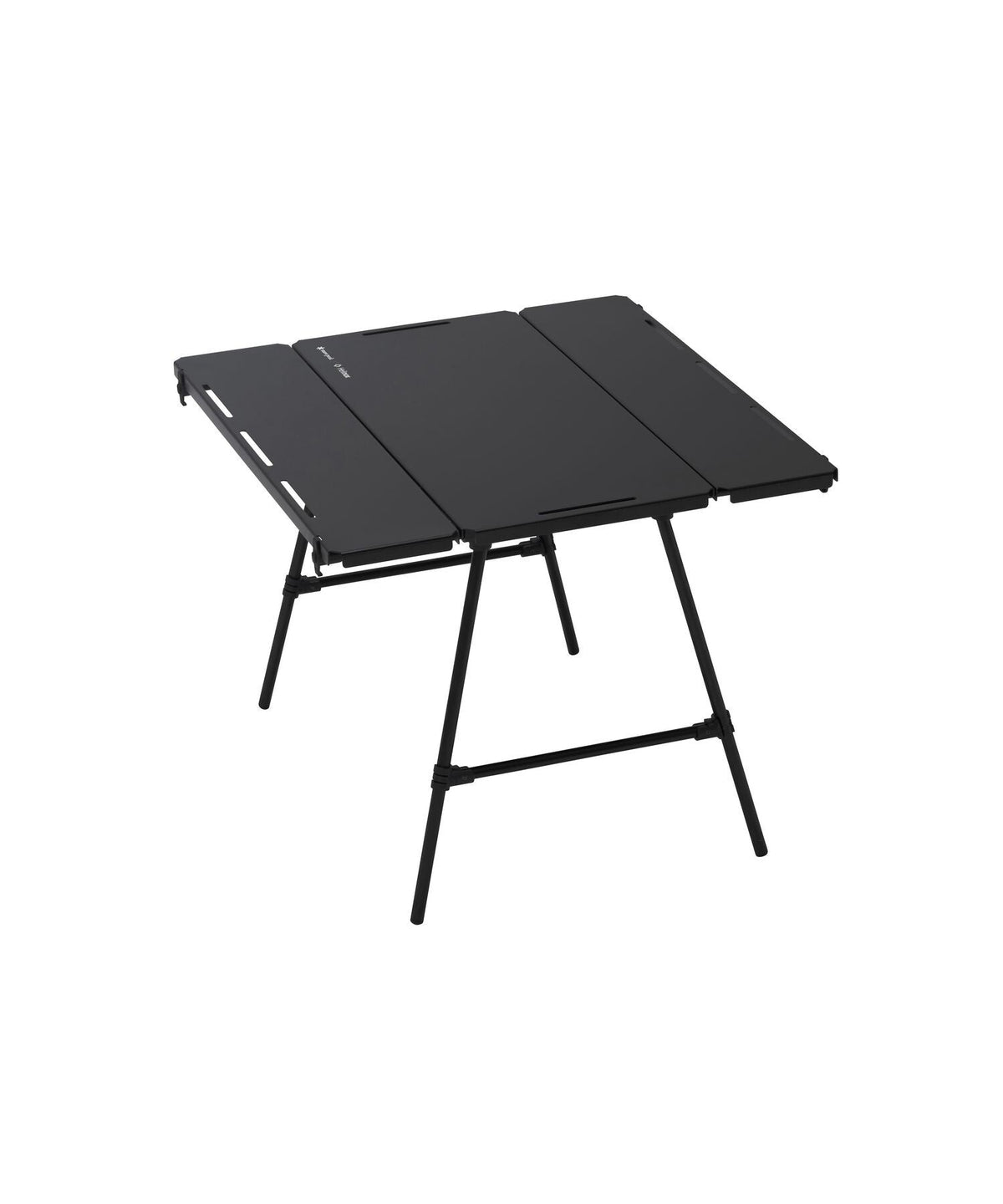Noga Table, Black, Table Mode, three-quarter view of the expanded top