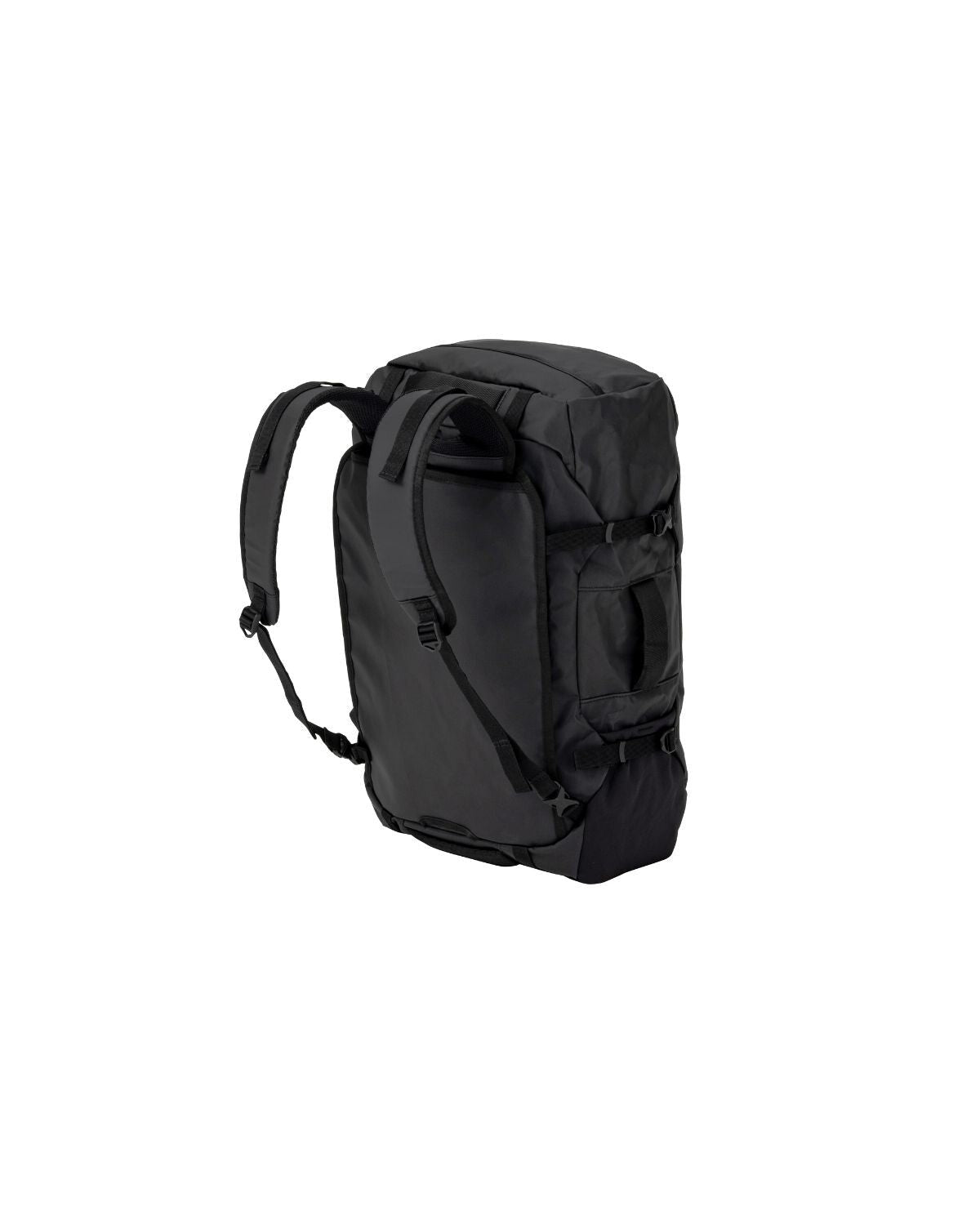 OT Duffel Bag 45, Black, carried in backpack mode
