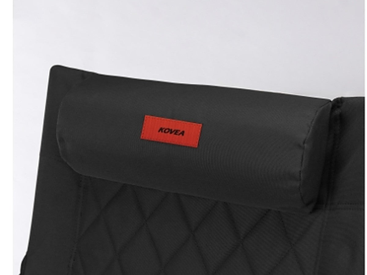 Neck cushion attached to the top of the backrest
