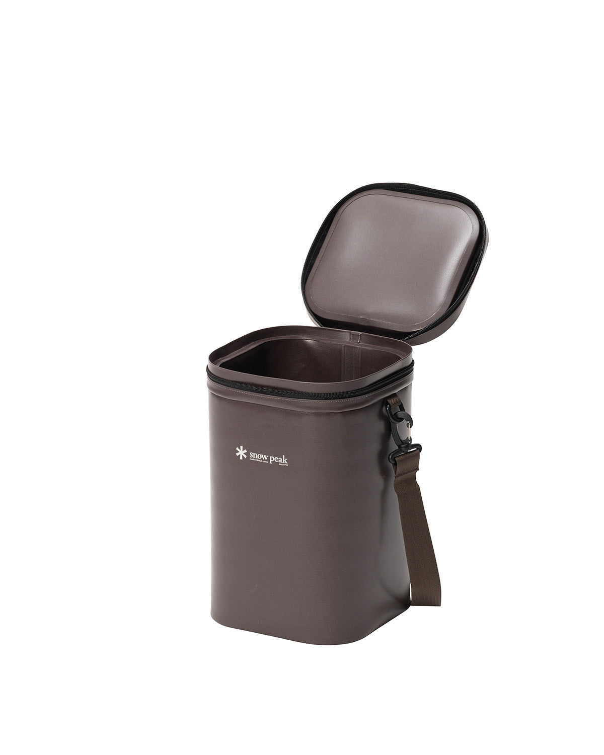 Soft Cooler 13, Tan, lid open