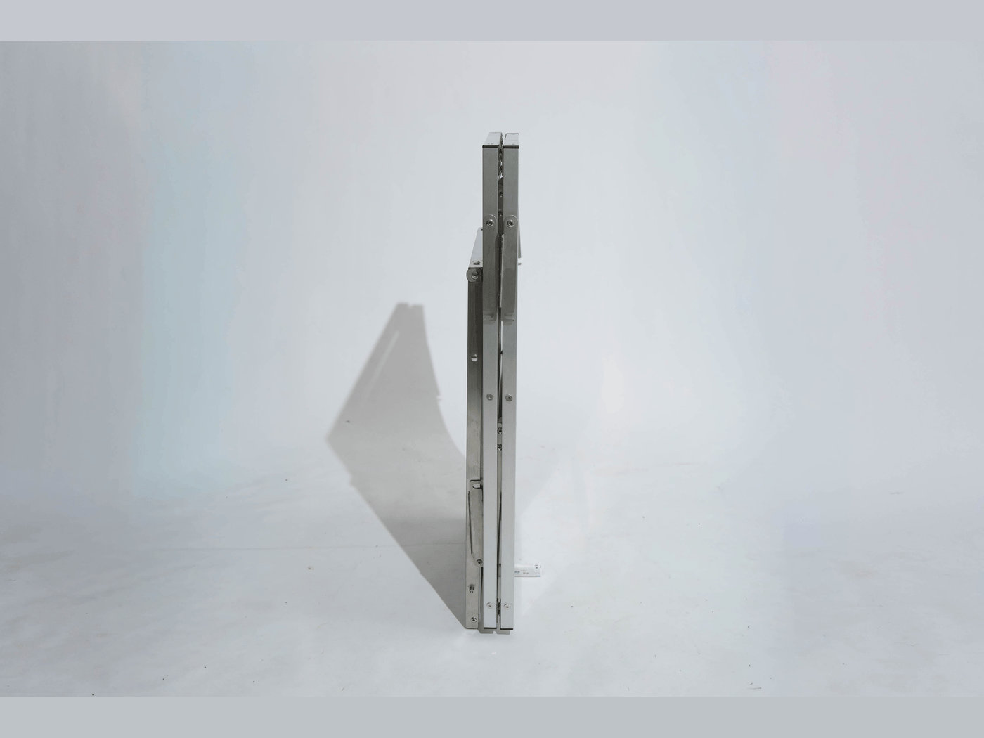 Biloc Stella camp shelf unfolding from a flat slab to a full standing shelf (animation)