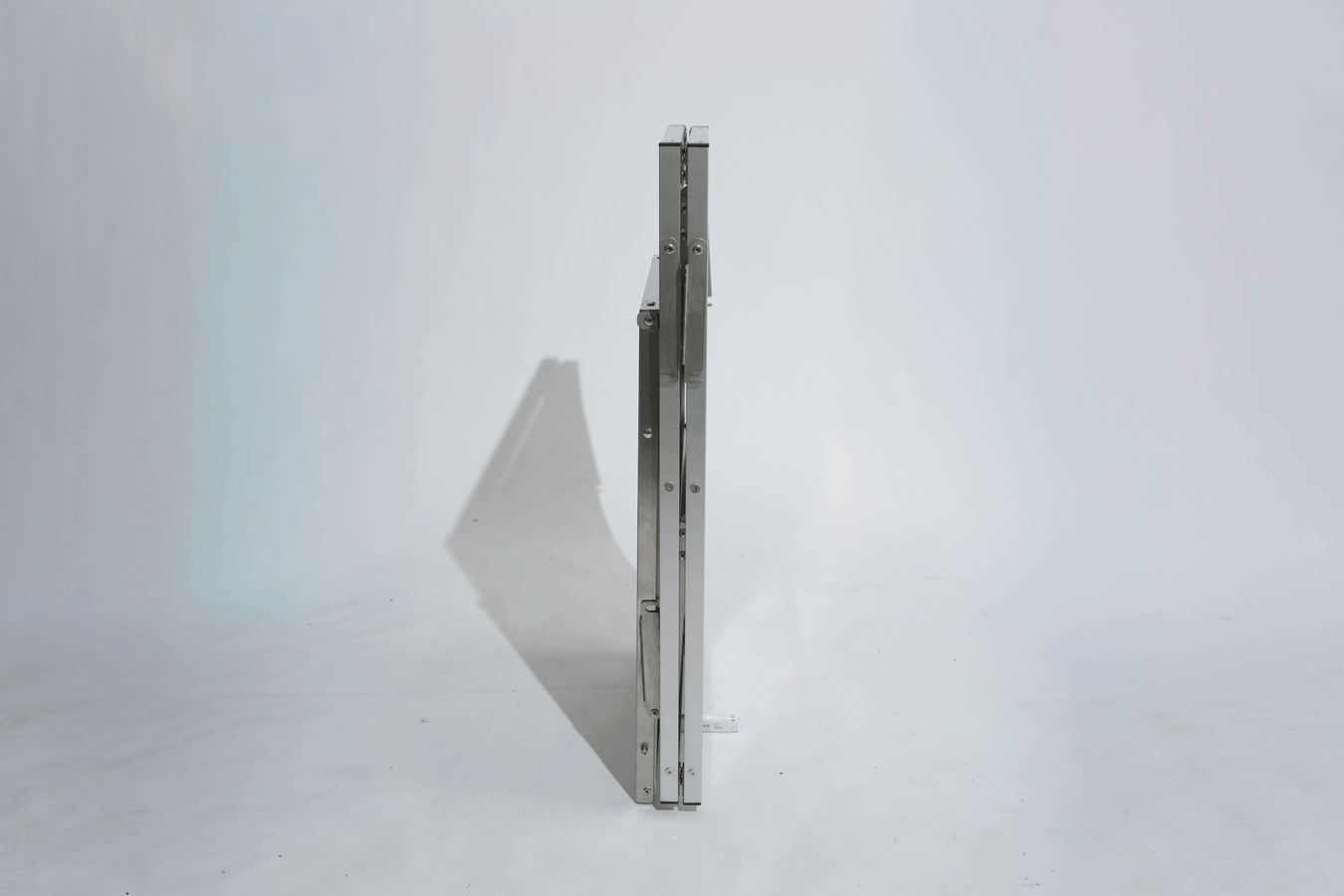Biloc Stella camp shelf unfolding from a flat slab to a full standing shelf (animation)