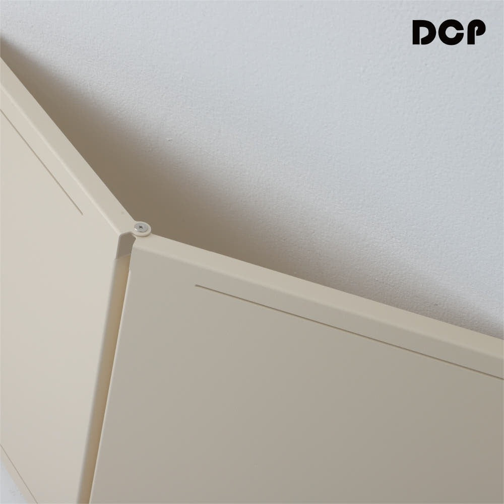 90L foldable tabletop center hinge detail - Cream