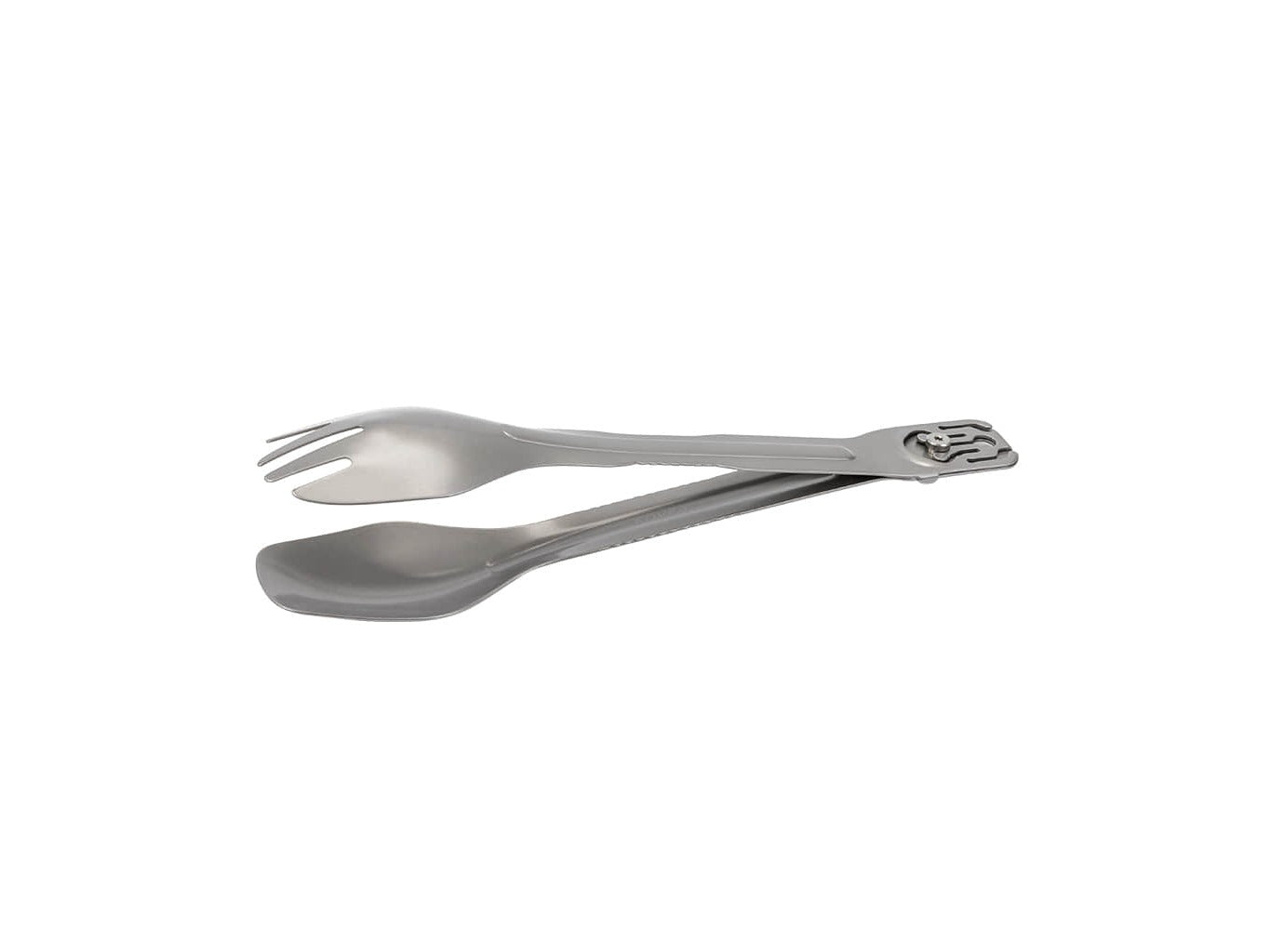 Fork and spoon combined together to form tongs