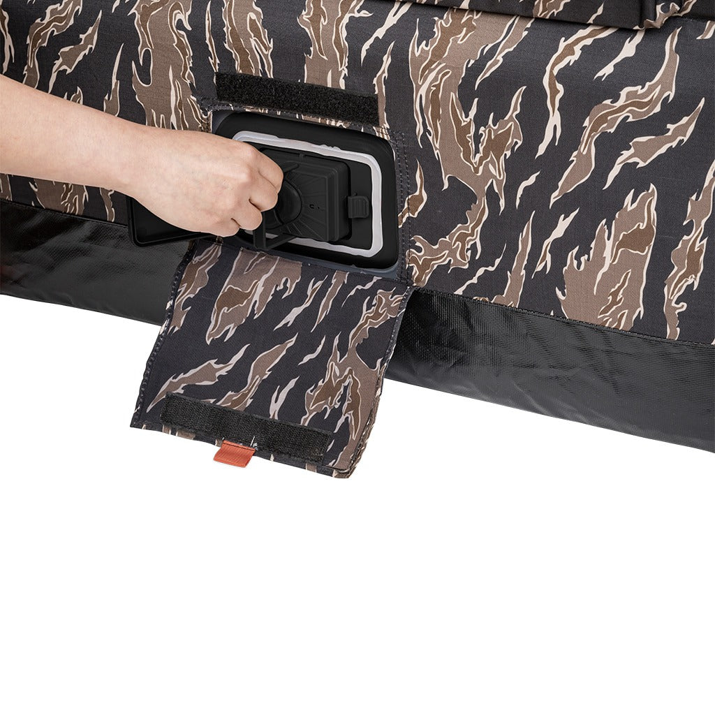 KC-certified battery air pump attached to the sofa