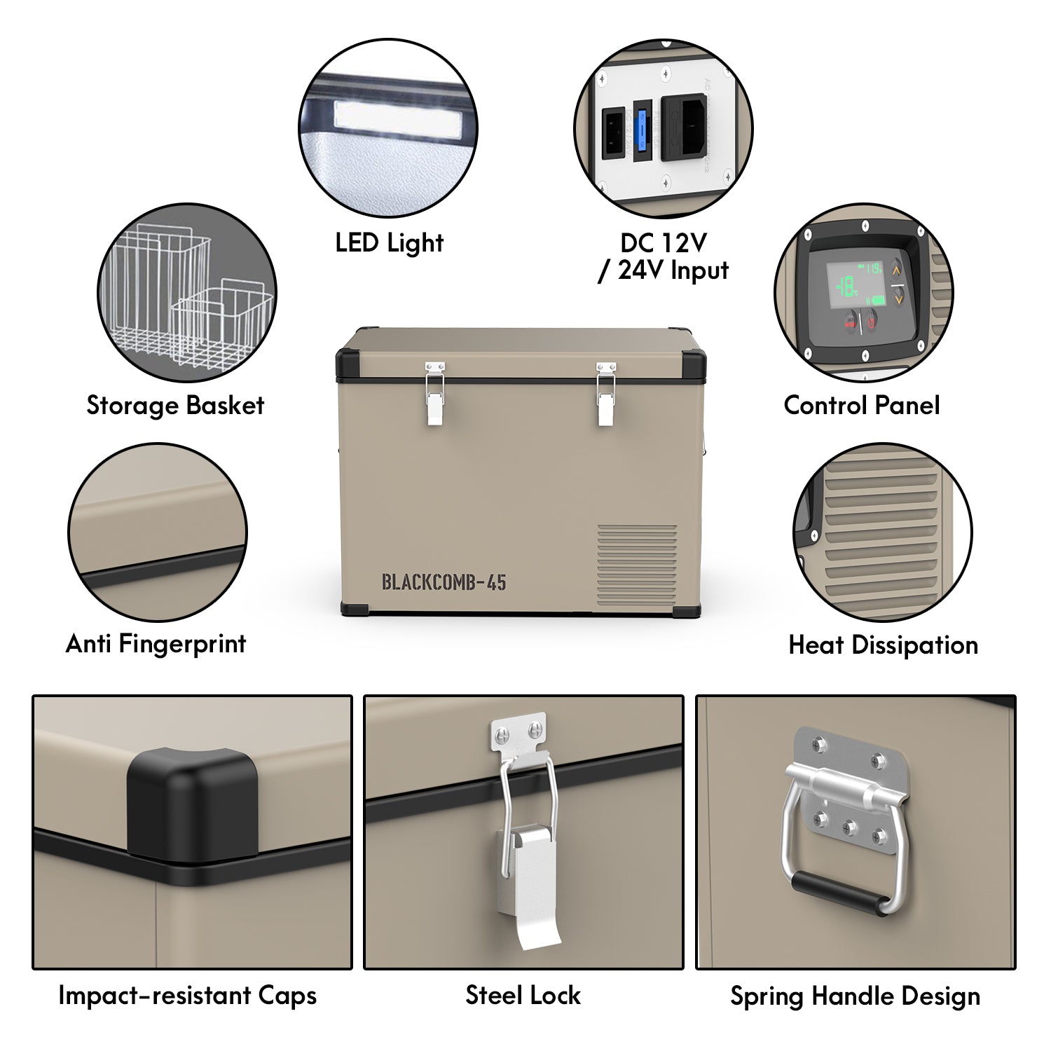 [BLACKCOMB-45] 45L Single Zone Portable Fridge Freezer