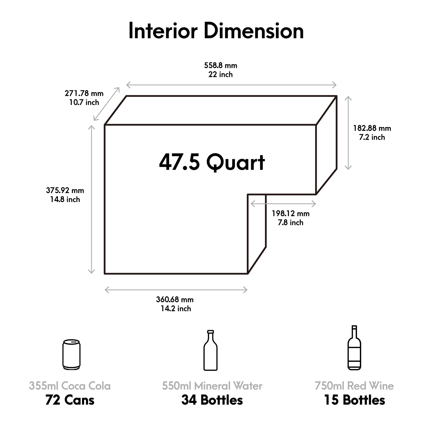 [BLACKCOMB-45] 45L Single Zone Portable Fridge Freezer