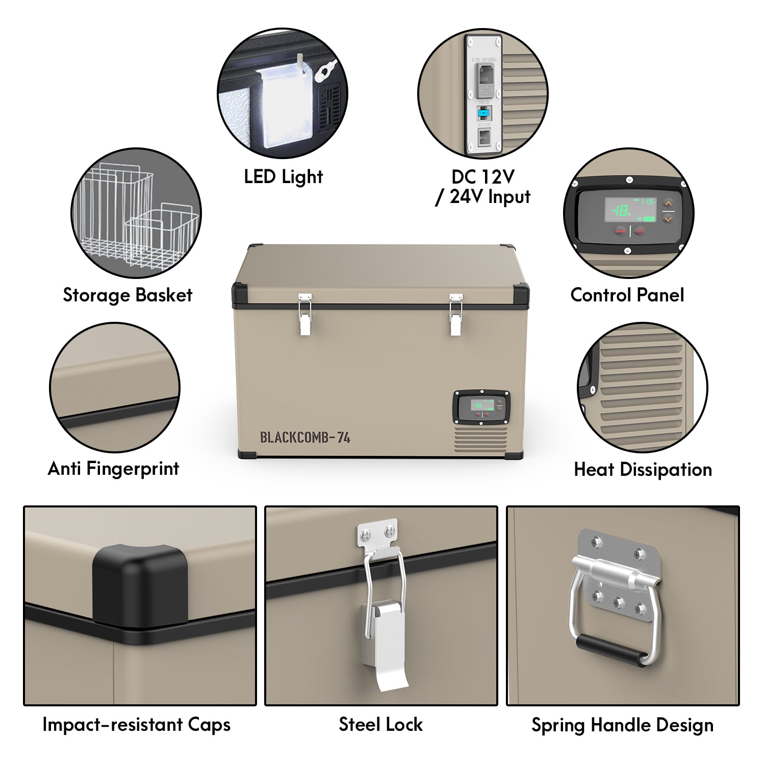 [BLACKCOMB-74] 74L Single Zone Portable Fridge Freezer