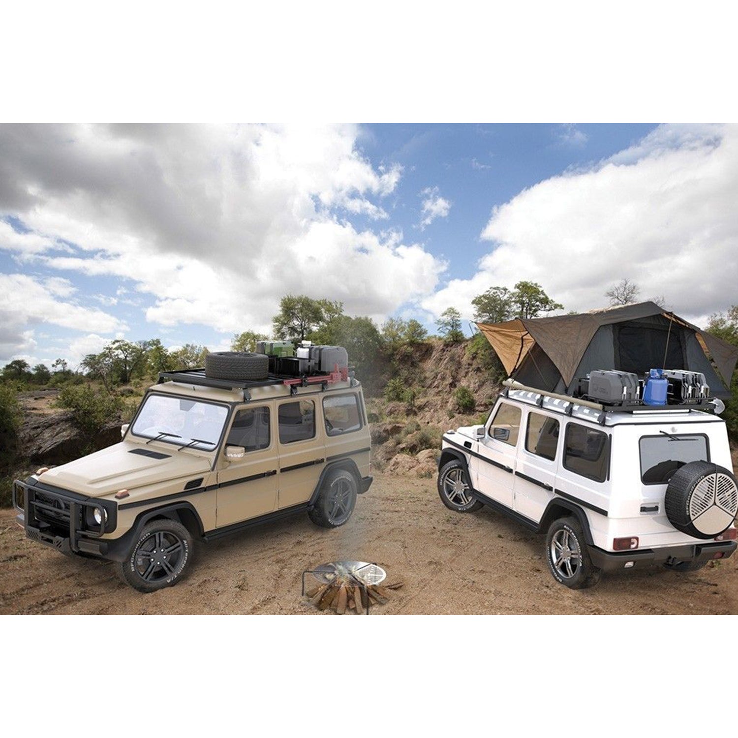 [MERCEDES GELANDEWAGEN G CLASS (1979-2017) SLIMLINE II ROOF RACK KIT] - BIGTENT