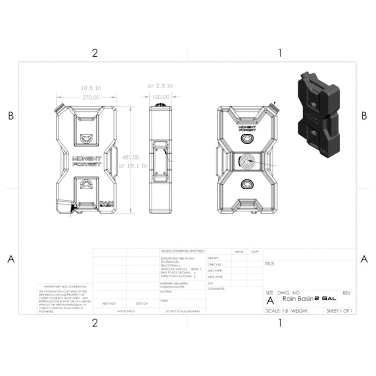 [RAIN BASIN 2 GALLON KIT]